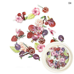 3D Emulational Butterfly Bee Cute Bear Fall Leaf Paillettes Loose Sequins Charm Flower Bow Glitter Confetti Nail Art Decorations