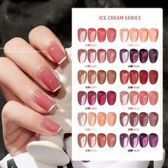 Yickyue 10ml Jelly Transparent Nude Color Nail Gel Polish Semi Permanent Nude Pink Varnish Soak Off UV LED Nail Art Gel Ice Transparent