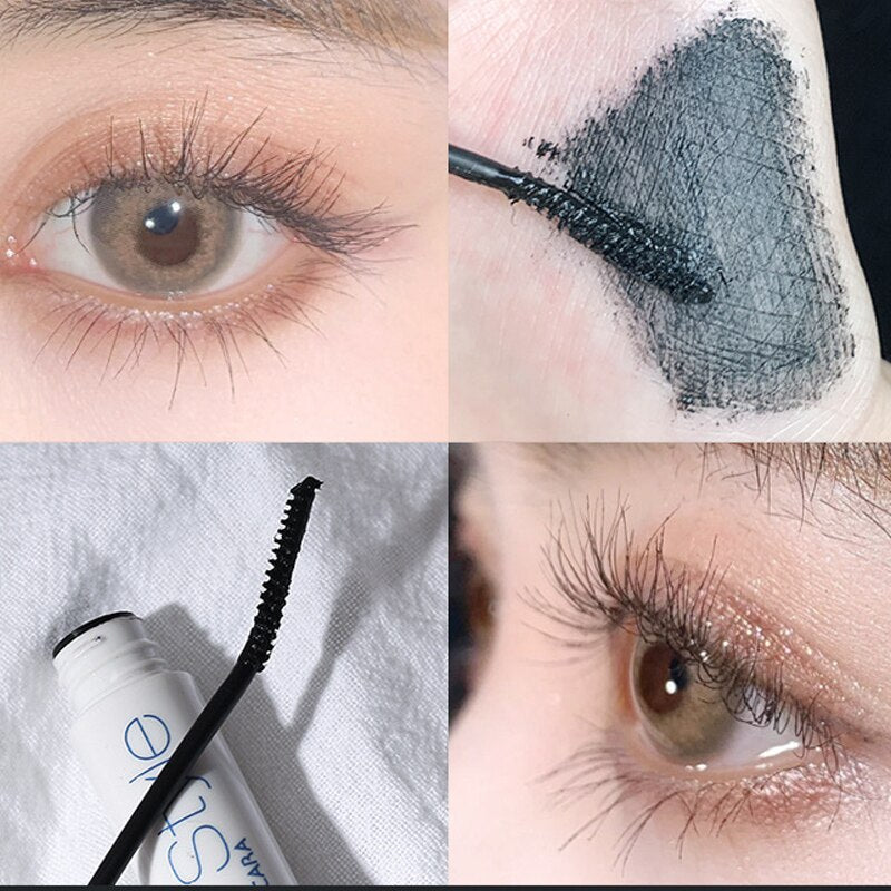 New Mini Mascara Waterproof Eye Makeup Eyelash Lengthening Curling Brown Purple Red Blue Rimel Colorful Mascara Small Brush Head