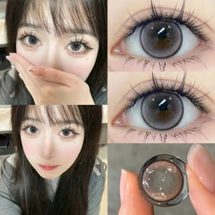 YICKYUE  -  2PCS Myopia Lenses Colored Contact Lenses with Degree Natural Colored Eye Lenses with Diopters Blue Contact Lenses