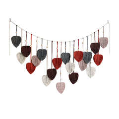 YICKYUE  -  Handmade Woven Leaf Tapestry INS Nordic Style Wall Decoration Fun Clip Photo Background Home Bedroom Tassel Wall Decoration