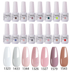 Clou Beaute Nude Colors White Pink Gel Nail Polish Varnish Nail Manicure Semi-Permanent Nail Gel Soak Off UV Lacquer Nail Art