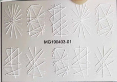 1pc 3D Flower Nail Sticker Acrylic Engraved 6D Pink Black Embossed Water Decals Empaistic Nail Water Slide Decals Z0342