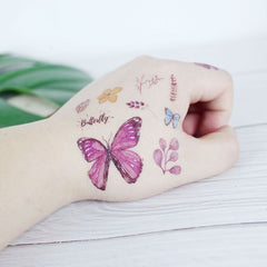 Color Butterfly Design Waterproof Temporary Tattoo Sticker Cute Child Fake Tattoo Waterproof Tattoo Body Art Kid Cartoon Sticker
