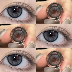 YICKYUE  -  1 Pair Color Contact Lenses For Eyes with Prescription Natural Gray Myopia Beautiful Pupil Soft Natural Accessories