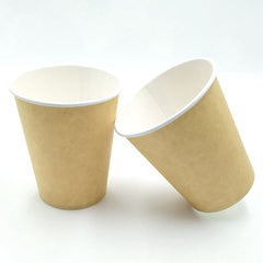 White Paper Hot Cups Kraft Paper Cup - Coffee Cups Coffee Cups For Home Travel Sleeve Hot Drink Cups with Lids Straws  9 oz