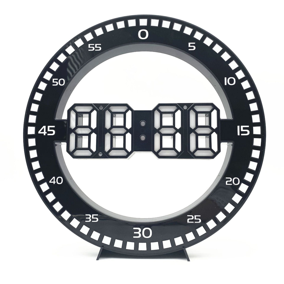 Home Decor Large Wall Clock LED Clock Creative Jump Second Clock Digital Clock 3D Silent Electronic Clock for Living Room