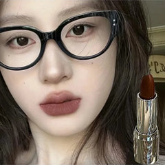 YICKYUE  -  Nude Sexy Dark Red Lipstick Pen Lasting Non-marking Waterproof Lip Glaze Milky Tea Purple Non-stick Cup Korean Lip Tint Makeup