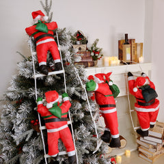 Yickyue Christmas Pendant Santa Claus Hanging Doll Ladder Rope Climbing New Year Tree Decoration Christmas Tree Hanging Decor