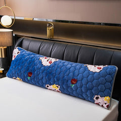 Super Soft Velvet Bed Pillows Cover Winter Warm Thicken Single Side Quilted Pillowcase Large Couple Sleeping Body Pillow Case