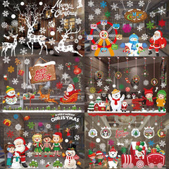 YICKYUE  -  Christmas Window Sticker 2023 Cristmas Ornament Merry Christmas Decorations For Home Xmas Navidad Natal Gifts New Year