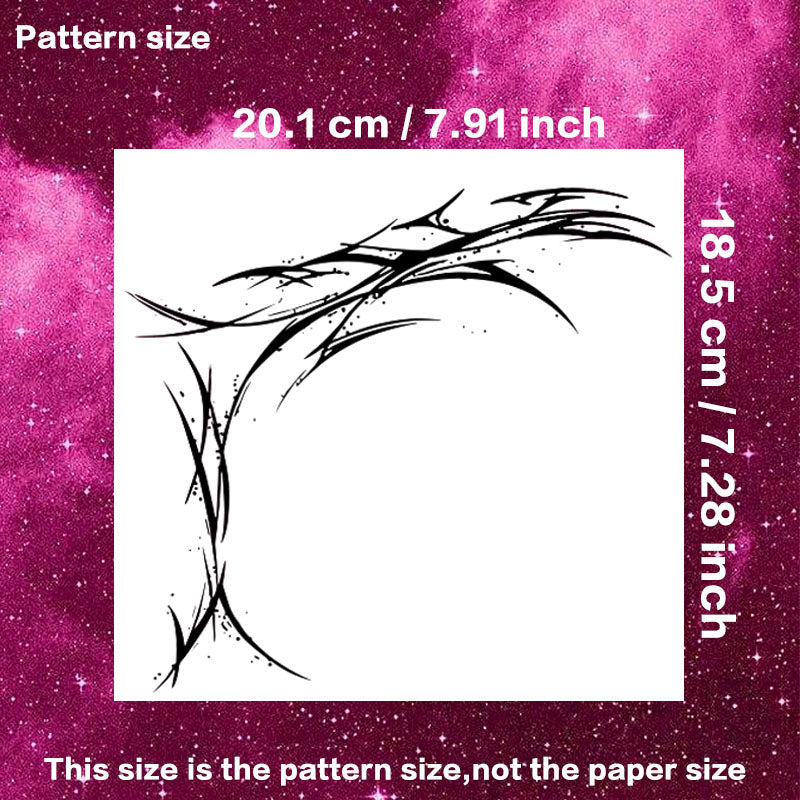 YICKYUE  -  Dark Lines Herbal Juice Tattoo Stickers Temporary Tattoos Fake Tatto Must Tattoo Woman Y2K Tatouage Sexuele Ive Sticker Charm