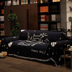 Sofa Blanket Sunflower Pattern Carpet Dust Cover Towel Ramie Cotton Home Decoration Multifunctional Warmth Blankets