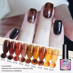 SKVP 8ML Dull Color Gel Polish Translucent  Manicuring UV LED Crystal Gel Soak Off Jelly UV Gel Nail Polish Semi Permanent