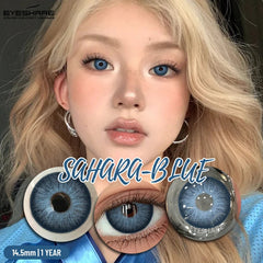 YICKYUE  1 Pair Colored Contact Lenses for Eyes Black Big Lens Gray Pupils Lenses Brown Lenses Fashion Eye Contacts Yearly
