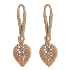2 Pack Macrame Curtain Tiebacks Decorative Curtain With Bead Kawaii Boho Room Decor Home Living Room Decoration Gift