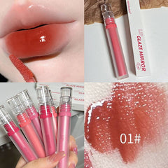 Yickyue The New Glossy Lip Glaze Fruit Pulp Mirror Moisturizes Moisturizes Glossy Lip Gloss Doodle Lip Lipstick White Lipstick Cosmetics