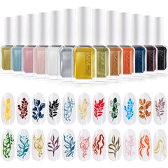 YICKYUE  -  11ml 24 Colors Nail Stamping Polish Gold Silver Nails Art Varnish for Stamping Plate DIY Nail Printing Polish Nail Art Tools