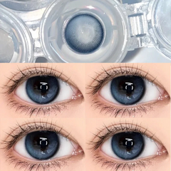YICKYUE  -  1Pair New Natural Colored Contact Lenses Eye Black Pupils lens with Degree Makeup Myopia Lenses Yearly Use Fast Shipping