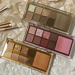 9 Colors Matte Glitter Eyeshadow Palette Waterproof Long-lasting Eyeshadow Pigment Shimmer Nude Eye Shadow Makeup Cosmetic