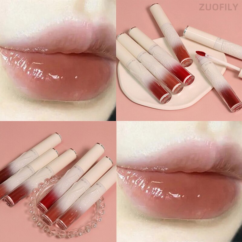 Yickyue Daimanpu Mirror Glass Lipstick Cosmetic Long lasting Women Sexy Red Lip Tint Makeup Matte Velvet Lipgloss Waterproof Lip Stick