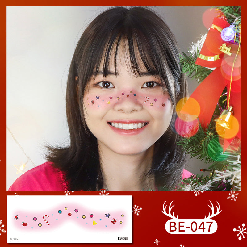 YICKYUE  -  Waterproof & Temporary Face Tattoo Cartoon Kids Christmas Skin Tattoo Sticker for Party Christmas Festive Body Tattoo Gift for H
