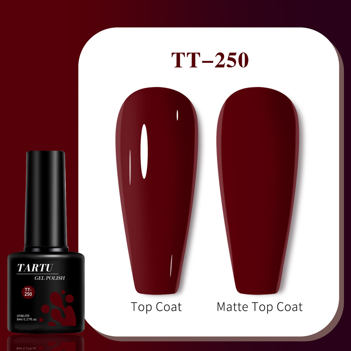 YICKYUE  -  8ml Gel Nail Polish Burgundy red brown chocolate Nail Art Soak Off UV/LED Manicure Beautylux Vernis Semi Permanent Esmalte