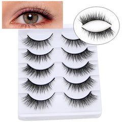 Yickyue Natural False Eyelashes 3D Eyelash Extension Volume Fake Eyelashes Reusable Lengthen Waterproof Makeup Tools Daily Korean Makeup