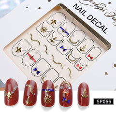 1pc 3D women butterfly nail decoration Nail Water Sticker Flower Flamingo Beauty Slider Colorful Plant Pattern Manicure Sticker