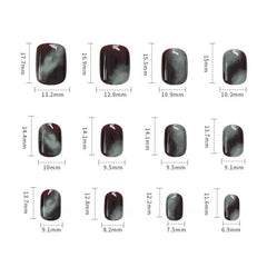 24PCS glue for nails Halo Staining Nail Patch Sweet Style Removable Short Paragraph Fashion Manicure Save Time False Nail Patch