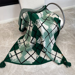 YICKYUE  -  Office Nap Blanket Nordic Style Sofa Towel Bed End Decorative Blanket Plaid Tassel Pendant Knitted Blanket