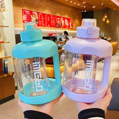 Yickyue 1.8/2.8L  Large Plastic Water Bottle BPA Free Portable Gym Sport Water Kettle Milk Tea Juice Drinking Bottle Gift For Women Men