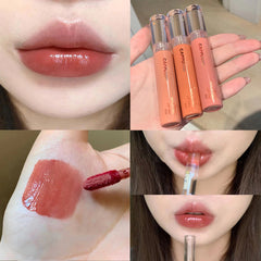YICKYUE  -  Jelly Color Lip Glaze Mirror Water Lip Gloss Long Lasting Moisturising Lipstick Pen Waterproof Non-stick Cup Lip Glaze Cosmetics