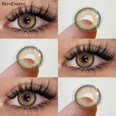 YICKYUE    2pcs Natural Color Contact Lenses for Eyes Brown Lenses Colorcon Korean Lenses Yearly Beauty Brown Eye Contacts Lens