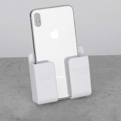 Wall Mounted Organizer Storage Box Remote Control Mounted Mobile Phone Plug Wall Holder Charging Multifunction Holder Stand
