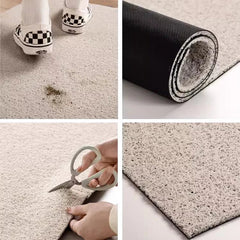 Stripe PVC Doormat Cuttable Geometric House Entrance Welcome Mat Rug Carpet Anti Dust Pad Outdoor Aesthetic Home Room Decor