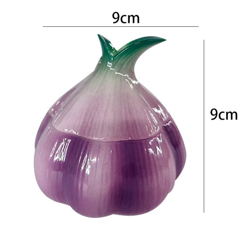 YICKYUE  -  Creative Purple Garlic Ceramic Storage Jar Exquisite Kitchen Storage Container Candy Nut Jar Multifunctional Storage Box Decor