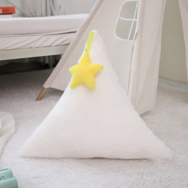 Crown Plush Pillow Colorful Stuffed Soft Star Heart Shape Throw Pillow Moon Cushion Baby Kids Gift Girls Baby Room Decoration