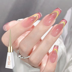 YICKYUE  -  Dopamine Double Light Cat Eye Nail Polish Fashion Crystal Cat Eye Nail Polish Gel Magnetic Sparkle UV Varnish Gel Manicure Tool