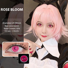 YICKYUE    2Pcs/Pair Color contact lenses Cosplay Anime accessories Lenses anime White lenses Nezuko Pink Lens Halloween Eye Contact
