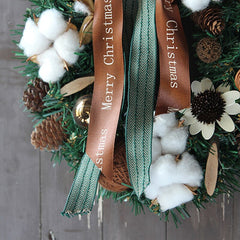 Yickyue 1Pack Christmas Rattan Wreath Pine Natural Branches Berries&Pine cones for DIY Christmas Wreath Supplies Home Door Decoration