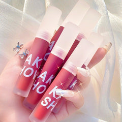 Kakashow Light Mist Matte Lip Glaze Velvet Moisturizing Easy To Color Non-stick Cup Nude Makeup Beginner Natural Lip Makeup