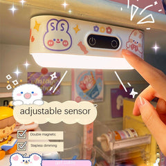 LED Creative Night Light Dormitory Induction Desktop Ornaments Bedroom Light Student Learning Desk Lamp Bedside Rechargable
