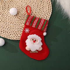 Christmas decorations red cartoon three-dimensional socks old man snowman bear holiday party children's toys