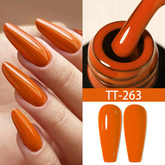 YICKYUE  -  Gel Nail Polish Brown Orange Blue Pink Green Nails Art Soak Off UV/LED Manicure Beautylux Vernis Semi Permanent Esmalte