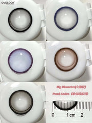 YICKYUE   -  2PCS/Pair Big Lenses Pearl Series Color Contact Lenses For Eyes Blue Purple Pink Black Gray Beauty Pupils 14.5mm Lenses