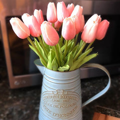 10PCS Tulip Artificial Flower Real Touch Artificial Bouquet Fake Flower for Wedding Decoration Flowers Home Garen Decor