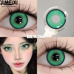 YICKYUE  -  2Piece Koi series Color Contact Lenses Beautiful Pupil Halloween Cosplay Soft Lenses Diopters Myopia Degree 0~-8.0