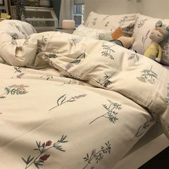 Yickyue -  American country floral bedding set girl,single double cotton twin full queen king home textile bed sheet pillowcase quilt cover