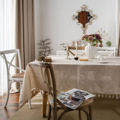 Simple Cotton Literary Retro Rectangular Decorative Tablecloths